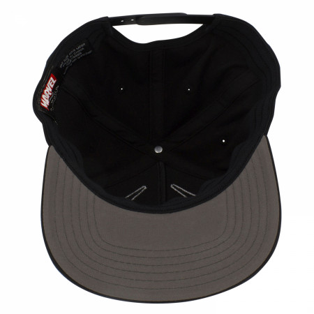 Spider-Man Logo Black on Black Snapback Hat